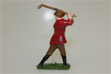 Circa 1920's Lead Golfer Figure Johilco England with Excellent Original Paint