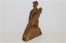 Cast Iron Golf Caddy with Golf Bag Doorstop - Stamped Jahn Foundry 1st Heat 6.14.65