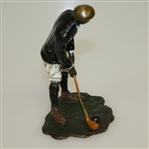 Vienna Cold Painted Bronze Golfer Signed 'FBW' - Fritz Bermann Vienna