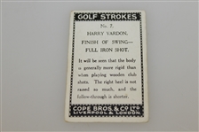 Harry Vardon Cope's Kenilwroth Cigarettes Card #7 - Finish of Swing, Full Iron Shot