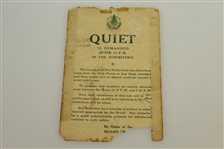 Pine Valley Golf Club Member Pamphlet, Dormitory Quiet Info Card, & USGA Golf Journal