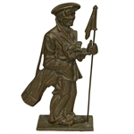 Oversized Solid Brass Caddie with Golf Bag Doorstop