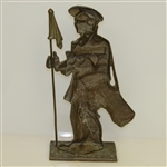 Oversized Solid Brass Caddie with Golf Bag Doorstop