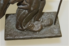 Oversized Solid Brass Caddie with Golf Bag Doorstop