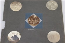 Two Circa 1900 Scrapbook Pages including Harold Hilton