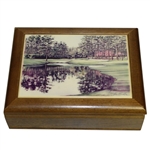 16th Hole Redbud at Augusta National Golf Club Decorative Wood Jewelry/Keepsake Box