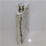 St. Andrews 'The Old Course' Pewter Flask with Course Layout - Great Condition with Original Funnel & Box