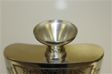 St. Andrews 'The Old Course' Pewter Flask with Course Layout - Great Condition with Original Funnel & Box