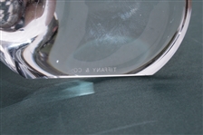 Tiffany & Co Luxury Large Leaded Crystal Art Glass Golf Club Paperweight