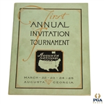 1934 Augusta National First Annual Invitation (Masters) Tournament Program - Excellent Condition!