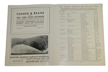 1934 Augusta National First Annual Invitation (Masters) Tournament Program - Excellent Condition!