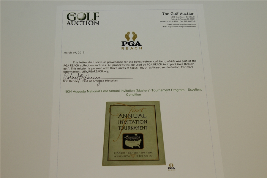 Lot Detail - 1934 Augusta National First Annual Invitation (Masters ...