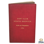 1885 North Berwick Rules and Regulations New Club Booklet - Great Condition