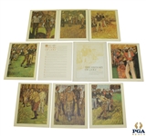 Complete 1966 Set of The History of Golf with 8 Original Lithographs in Original Package