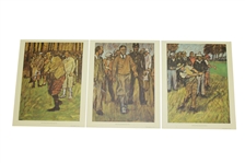 Complete 1966 Set of 'The History of Golf' with 8 Original Lithographs in Original Package