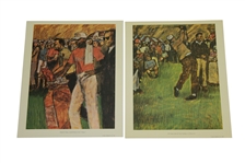 Complete 1966 Set of 'The History of Golf' with 8 Original Lithographs in Original Package