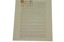 Complete 1966 Set of 'The History of Golf' with 8 Original Lithographs in Original Package