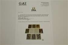 Complete 1966 Set of 'The History of Golf' with 8 Original Lithographs in Original Package