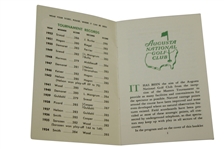 1953 Masters Tournament Spectator Guide - Ben Hogan Winner