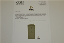 1954 Augusta National Gallery Guard General Outline Plan for Masters Tournament Booklet