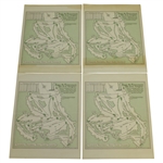 Complete 1942 Thursday, Friday, Saturday, & Sunday Masters Tournament Pairing Sheets