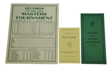 1951 Masters Lot - Records Booklet, Records Sheet, Pamphlet, & Misc. Correspondence
