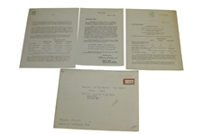 1953 Masters Lot - Records Booklet & Misc. Correspondence