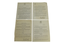 1942 Masters Tournament Press & Radio Letters Correspondence & Newspaper Clippings