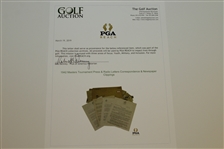 1942 Masters Tournament Press & Radio Letters Correspondence & Newspaper Clippings
