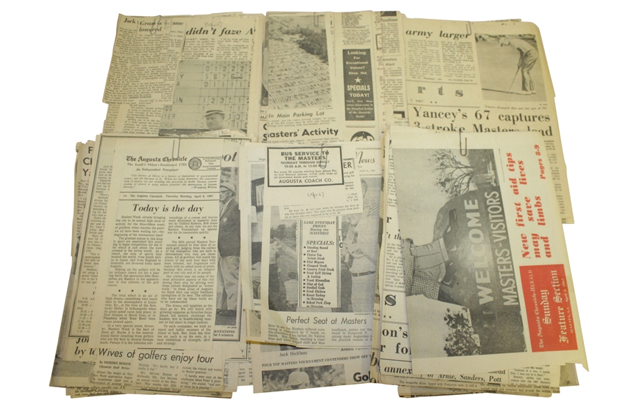 Four 1967 Augusta Chronicle Augusta Herald Special Masters Edition Newspapers