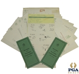 1964 Masters Tournament Items - Records Booklet (x2), Tee Placements, & Correspondence
