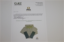 1964 Masters Tournament Items - Records Booklet (x2), Tee Placements, & Correspondence