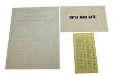 1964 Masters Tournament Items - Records, Pairing Sheets (Par 3 & Tourney), Pamphlet, & Correspondence
