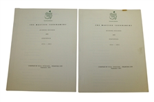 1964 Masters Tournament Items - Records, Pairing Sheets (Par 3 & Tourney), Pamphlet, & Correspondence