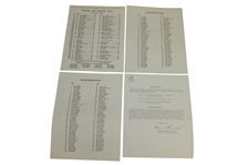 1964 Masters Tournament Items - Records, Pairing Sheets (Par 3 & Tourney), Pamphlet, & Correspondence