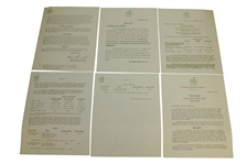 1955 Masters Tournament Items - Records Booklet, Records Pamphlet, Pamphlet, & Misc Correspondence