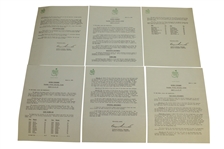 1955 Masters Tournament Items - Records Booklet, Records Pamphlet, Pamphlet, & Misc Correspondence