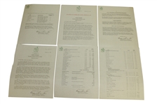 1967 Masters Items - Records Booklet, Records Pamphlet, Spec Guide, Pairing Sheets, & Misc Correspondence