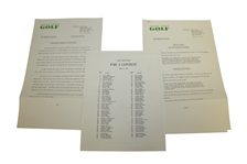 1967 Masters Items - Records Booklet, Records Pamphlet, Spec Guide, Pairing Sheets, & Misc Correspondence