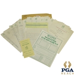1963 Masters Tournament Items - Records Sheet, Pamphlet, & Misc Correspondence