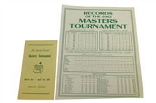 1963 Masters Tournament Items - Records Sheet, Pamphlet, & Misc Correspondence