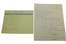1963 Masters Tournament Items - Records Sheet, Pamphlet, & Misc Correspondence