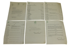 1963 Masters Tournament Items - Records Sheet, Pamphlet, & Misc Correspondence