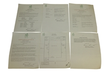 1963 Masters Tournament Items - Records Sheet, Pamphlet, & Misc Correspondence