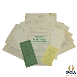 1965 Masters Items - Records Sheet, Records Pamphlet, Pairing Sheets, & Misc Correspondence