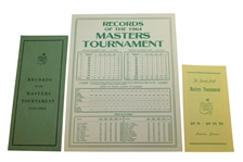1965 Masters Items - Records Sheet, Records Pamphlet, Pairing Sheets, & Misc Correspondence