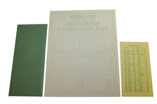 1965 Masters Items - Records Sheet, Records Pamphlet, Pairing Sheets, & Misc Correspondence