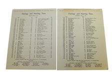 1965 Masters Items - Records Sheet, Records Pamphlet, Pairing Sheets, & Misc Correspondence