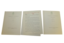 1965 Masters Items - Records Sheet, Records Pamphlet, Pairing Sheets, & Misc Correspondence