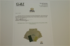 1965 Masters Items - Records Sheet, Records Pamphlet, Pairing Sheets, & Misc Correspondence
